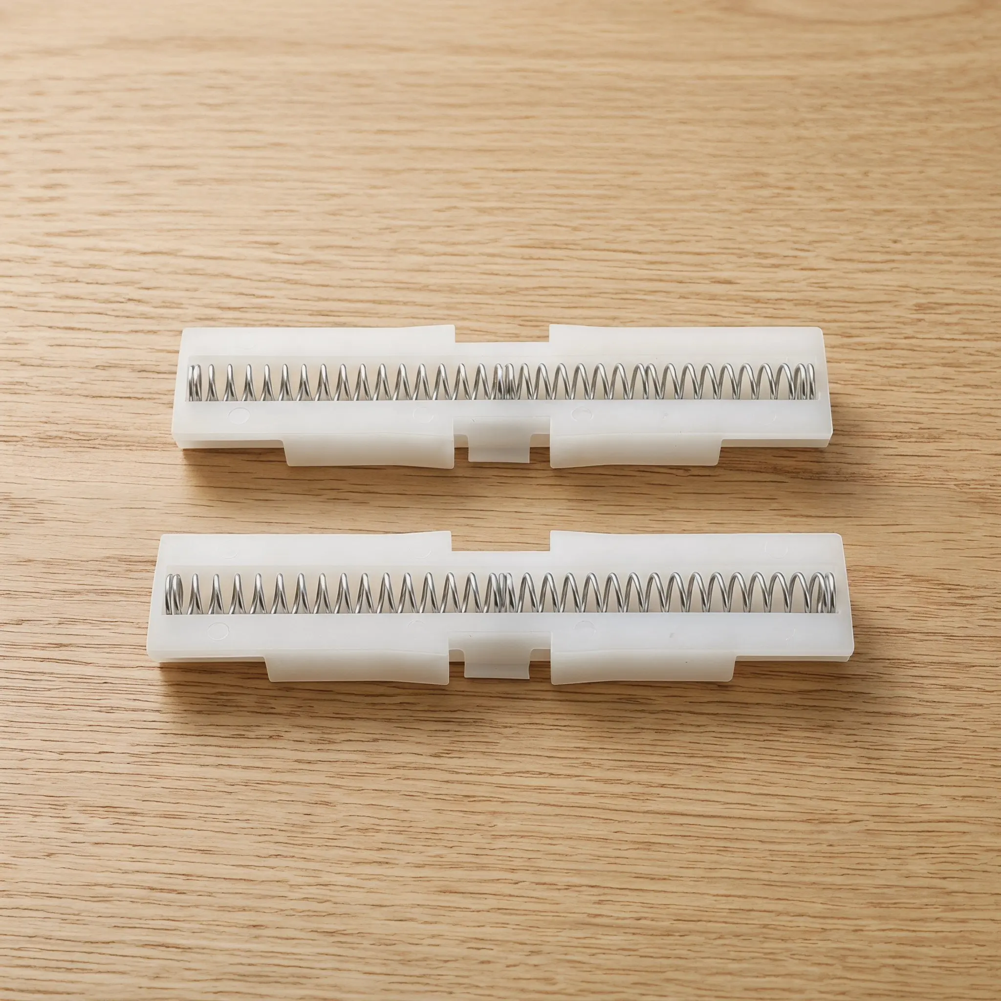 2Pcs Folding Door Spring Slide Rails ABS White Bifold Closet Sliding Track Wardrobe Door Hardware Smooth Noise-Free Roller Guide