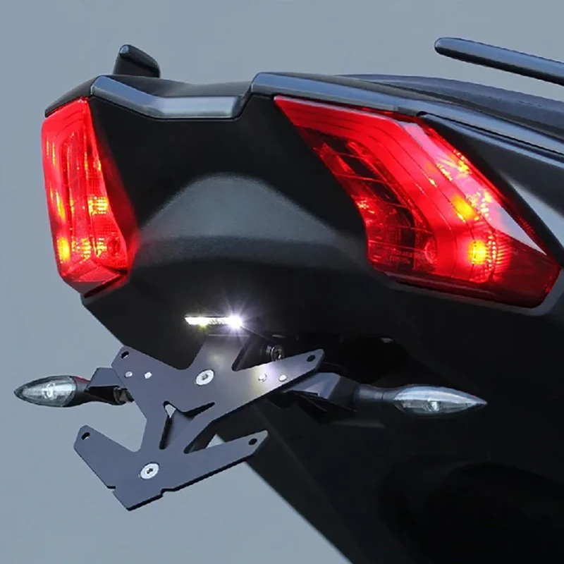 MTKRACING License Plate Holder For YAMAHA TMAX 560 2022-2024 Licence Frame LED Light Rear Tail Frame Fender Eliminator Bracket