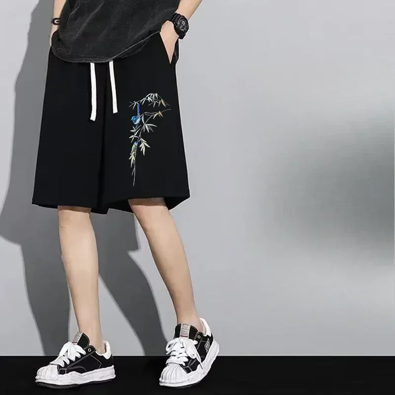 

Увеличение толщины Спорт Популярные новые мужские модные брендовые повседневные брюки Пара из чистого хлопка с принтом Новые свободные модные уличные брюки