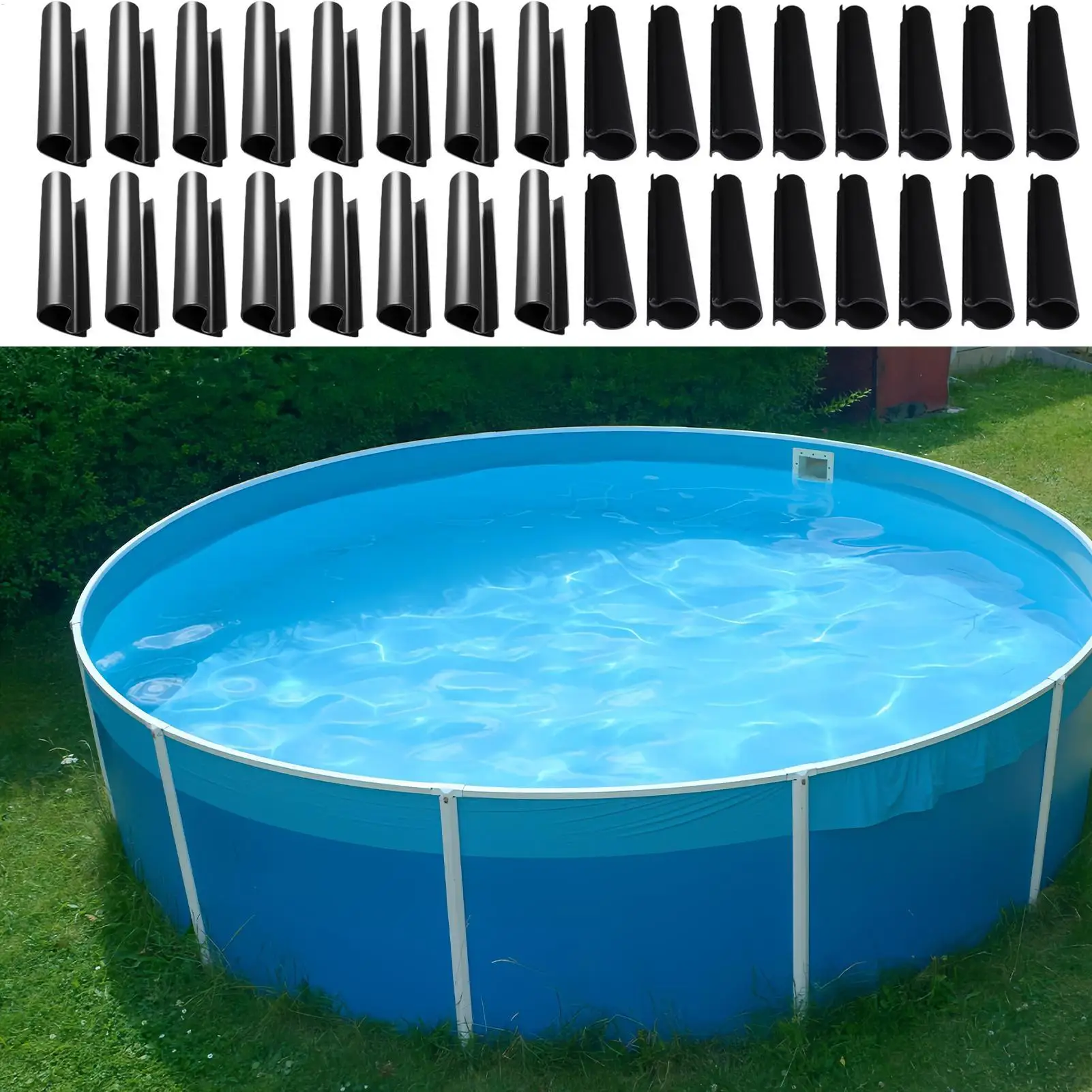 Over Ground Pool Cover Clips Windproof Secure Grip 4.7in Steel Wall Winter Pool Cover Clips For Gardening Enthusiasts Beginners