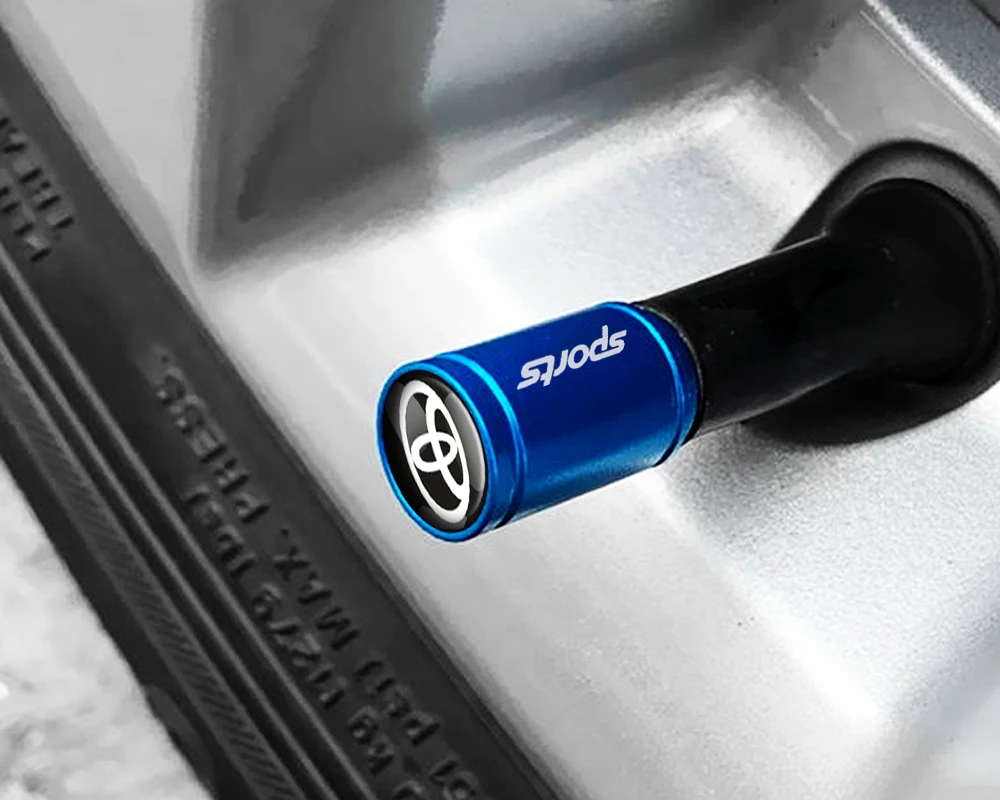 4 قطعة سيارة معدنية عجلة الاطارات صمام قبعات شعار غطاء اكسسوارات السيارات لتويوتا كورولا يارس TRD برادو ميراي كامري لاند كروزر #6