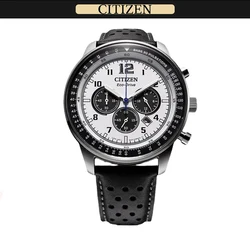 CITIZEN Flight Series Men Watch with Optical Energy Three Eyeskin and Steel Belt Military Style Casual Men's Quartz Wristwatches