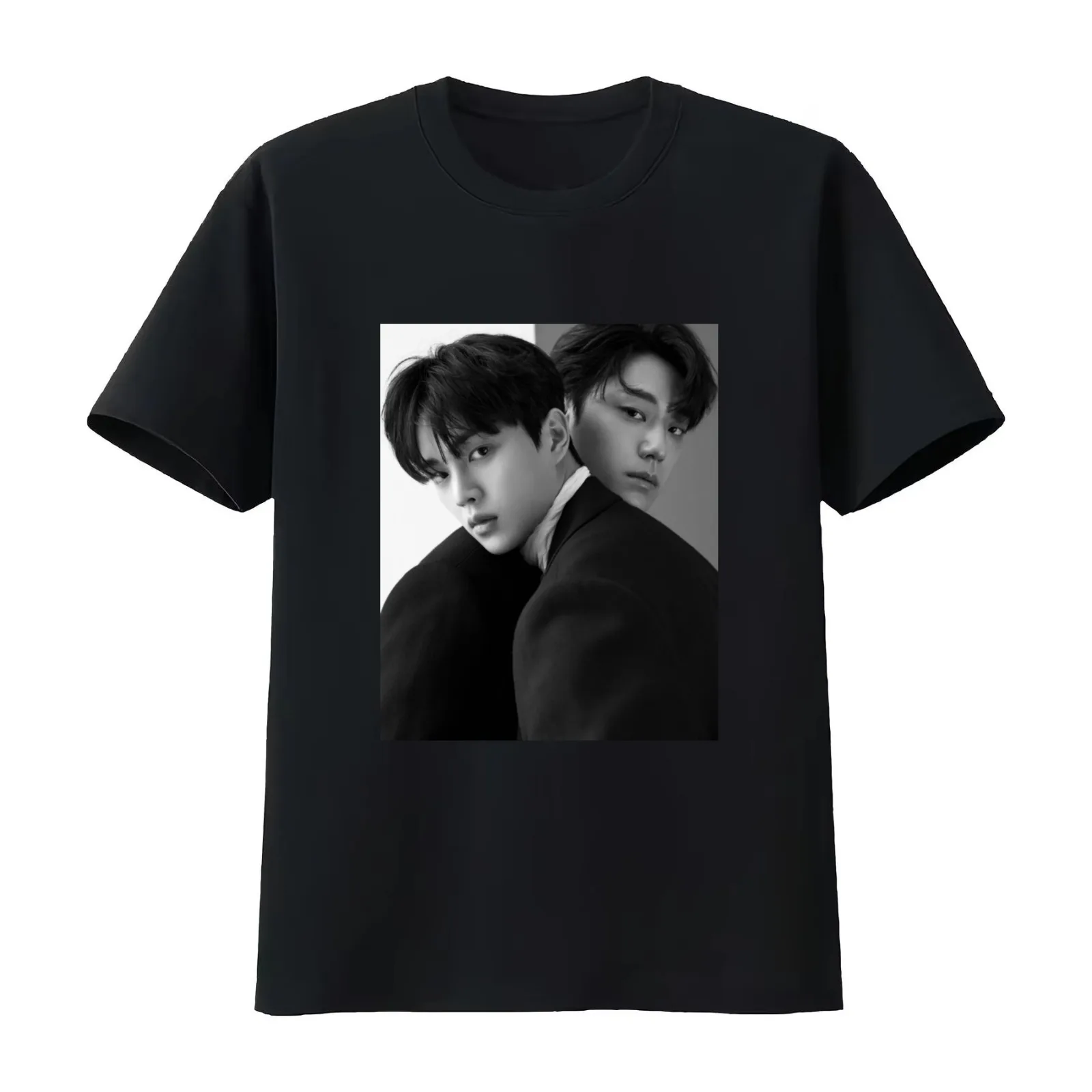 song kang and lee do hyun model T-Shirt Summer Casual Cotton Tee Oversized Streetwear Tops Vintage Graphic Print 100% Cotton