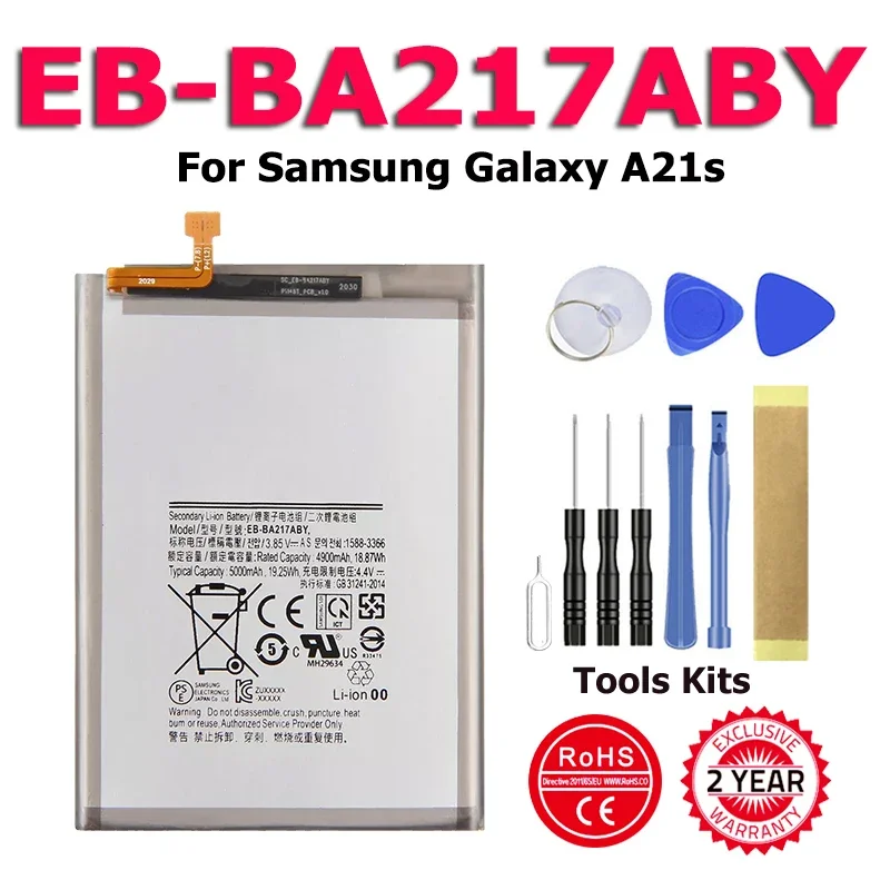 

XDOU EB-BA217ABY Battery For Samsung Galaxy A21s Replacement Mobile Phone Batteries +Tools