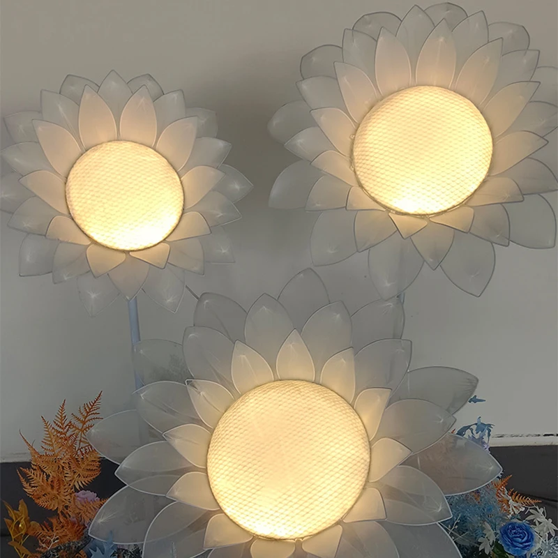 SOFITY-Lumières de mariage tournesol modernes, atmosphère festive, lumière LED pour fête, scène, route, décoration de fond