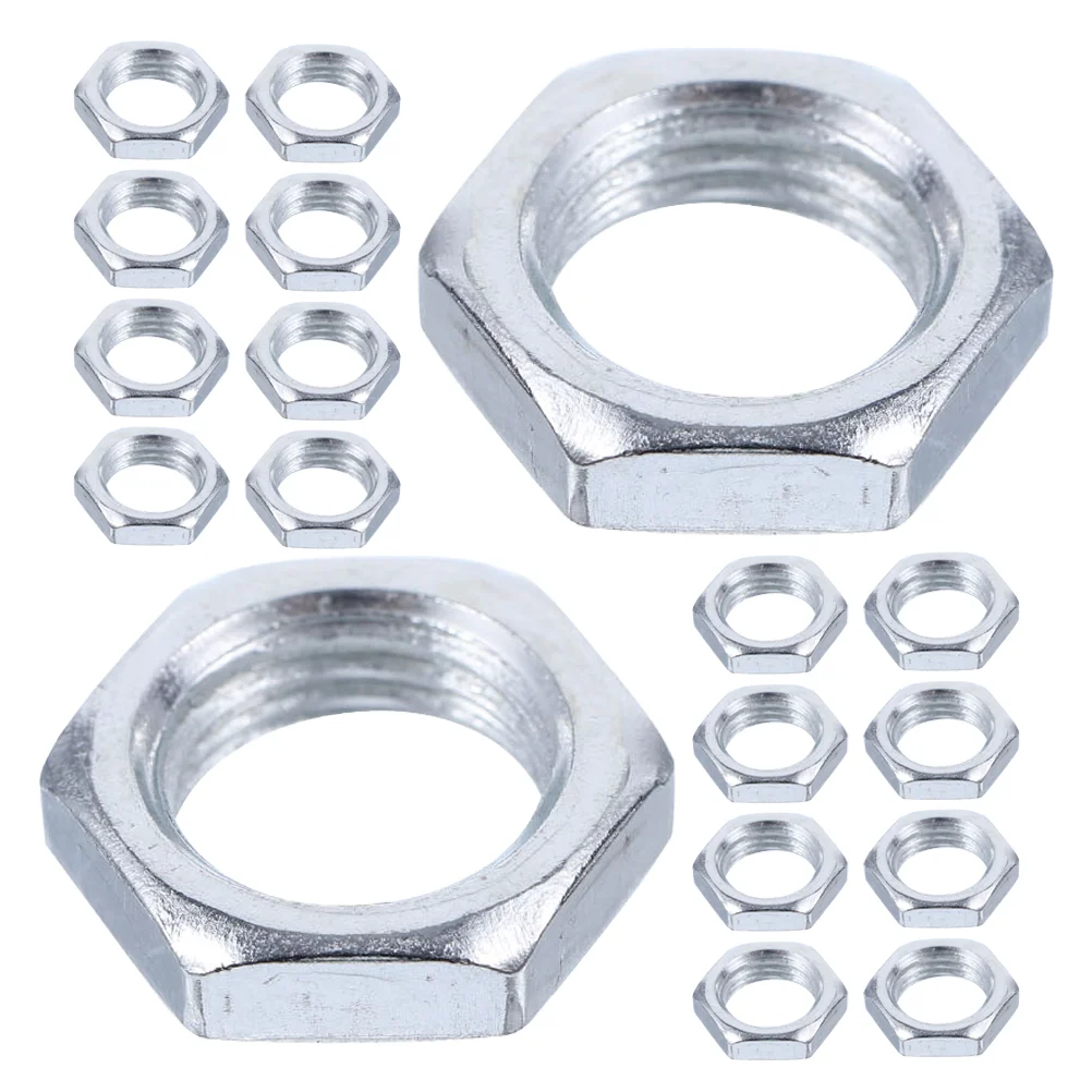 

200 Pcs Lamp Fine Teeth Fastening Nut M10 Hexagon Lock Nuts Locknuts Iron for Standard Parts Making Lamps