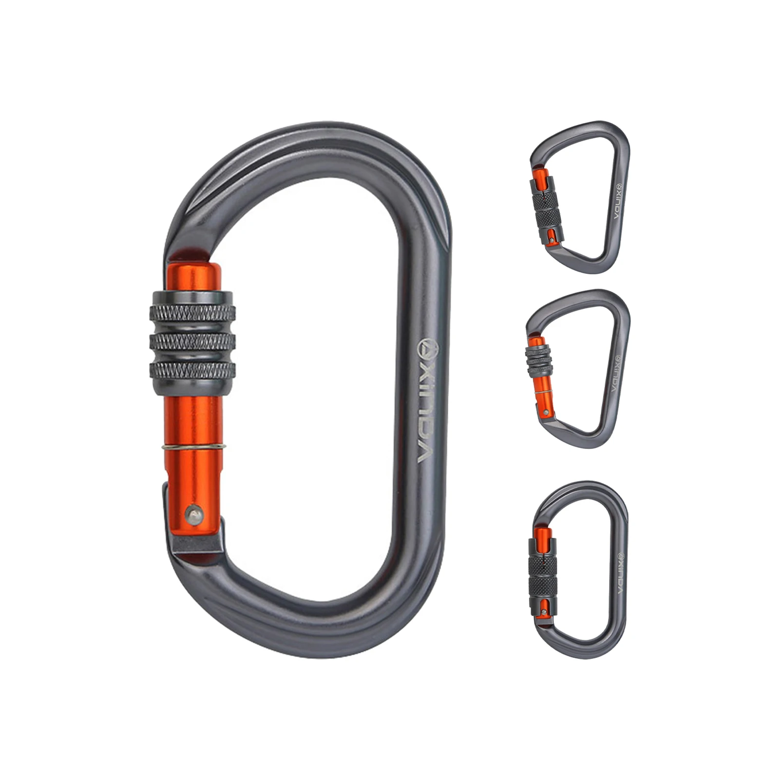 25/28kn Climbing Carabiner O-Shape D-Shape Screw Climbing Lock 7075 Aviation Aluminum Rappelling Swing Rescue Climbing Carabiner