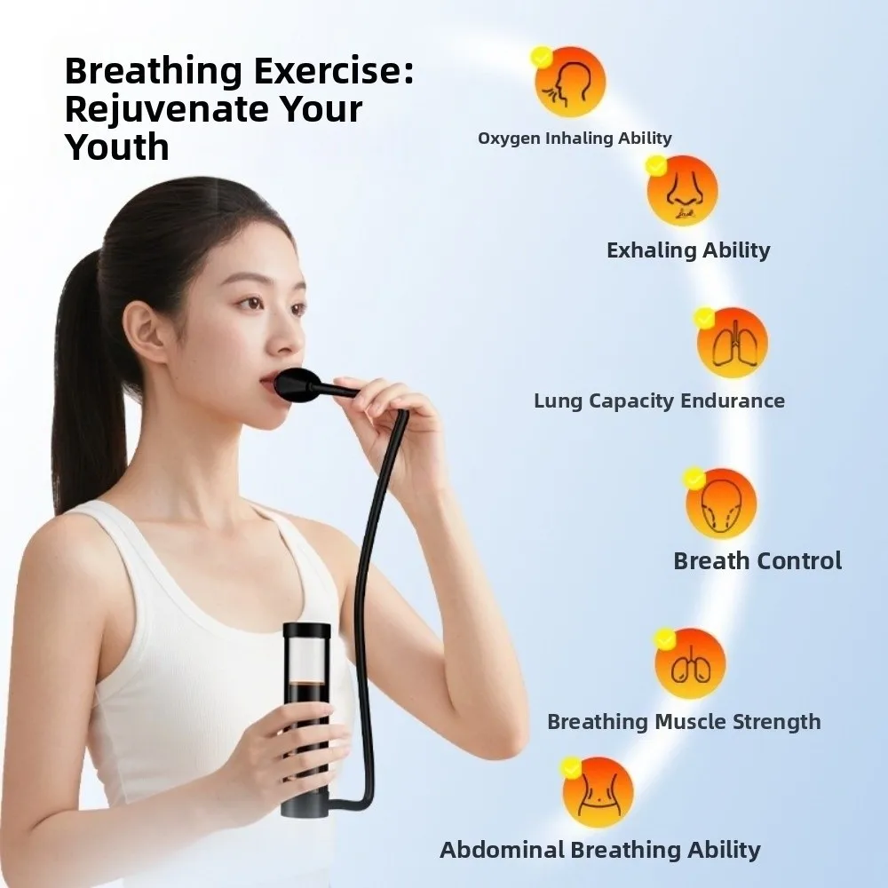 Resistance Breathing Dumbbell Muscle Trainer Lung Respirator Respiratory Trainer Health Adjustable