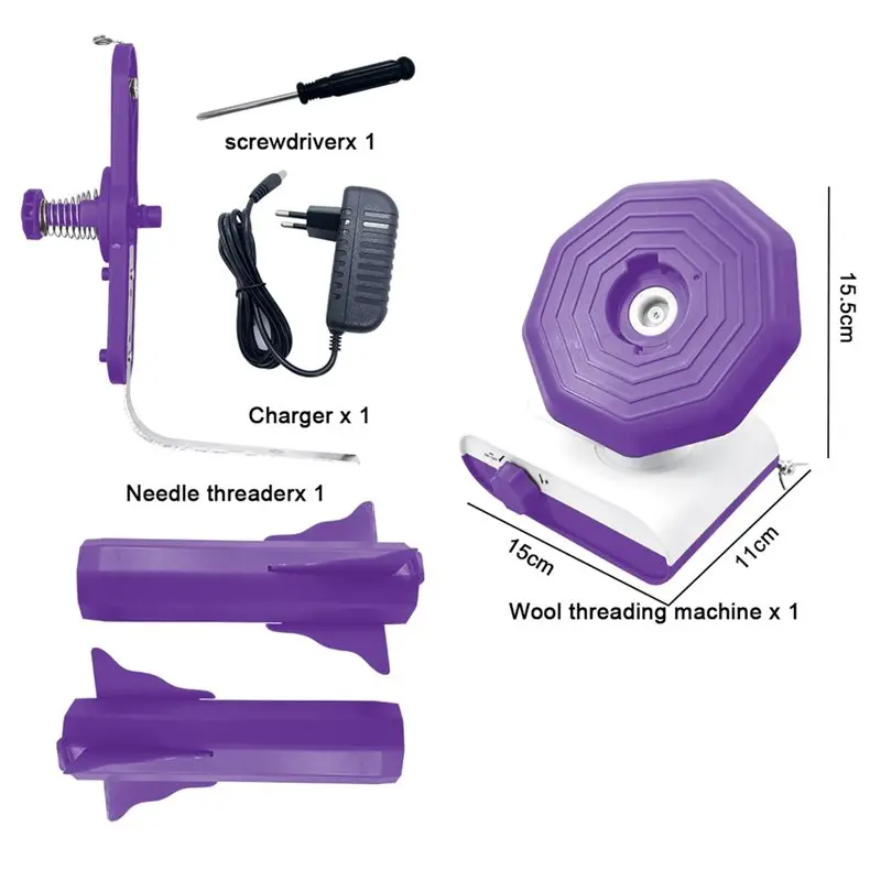 DT19-5.0 Upgraded Electric Yarn Winder, Dual Roller, For Crocheting Super Strong Tension Ideal For Home Studio EU Plug