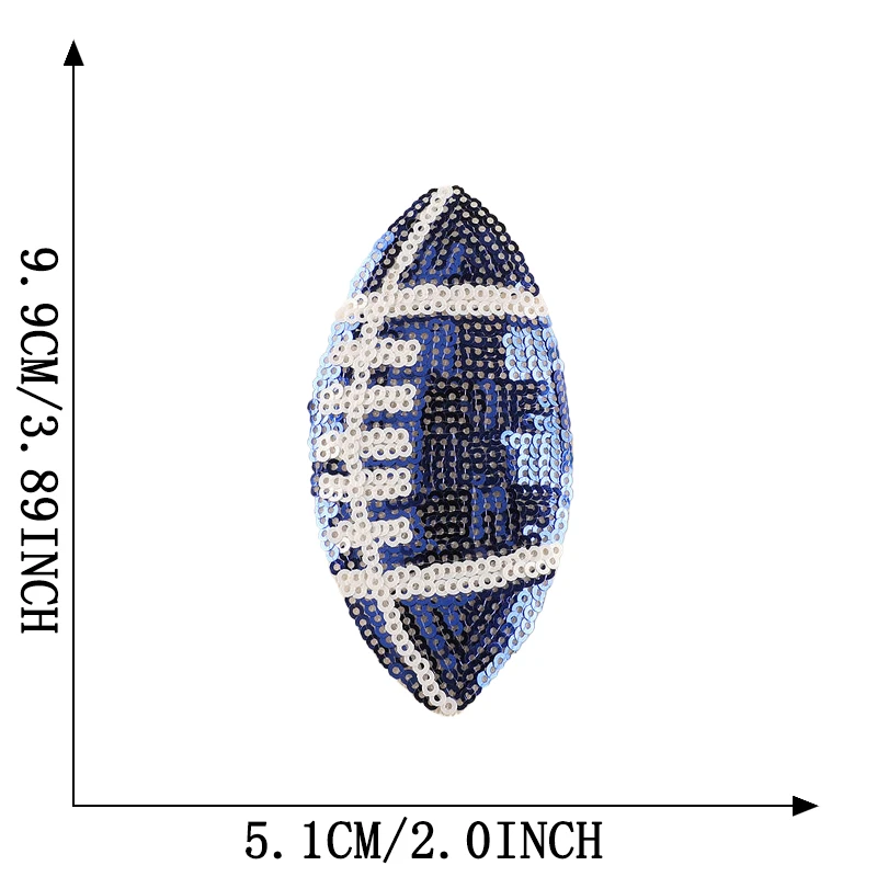 Glitzernder Rugby-Aufnäher zum Aufbügeln für Kleidung, Outdoor-Aufkleber, Jacke, bestickt, zum Nähen, Stoff, Kinderstich, Thermo-DIY, Nas Vendki Mochila – Detail 8