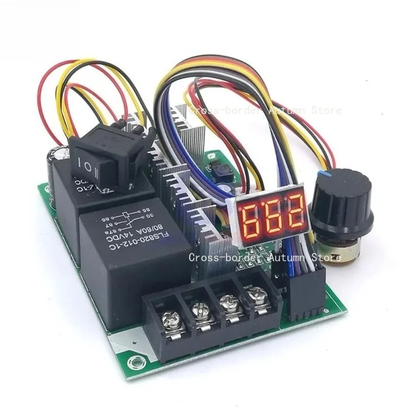 PWM DC Motor Speed Controller DC 10 -50V Digital LED Display 0 -100% Adjustable Drive Module Input MAX 60A 12V 24V 36V