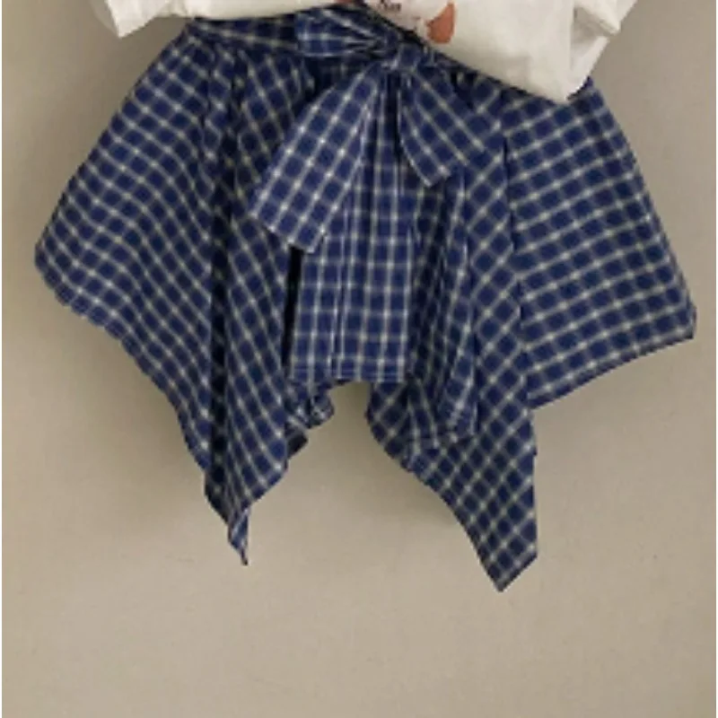 Girls Summer Trendy Cool Street Dance Anti-light Culottes Children's Korean Version Fake Shirt Irregular Skirt Fashion