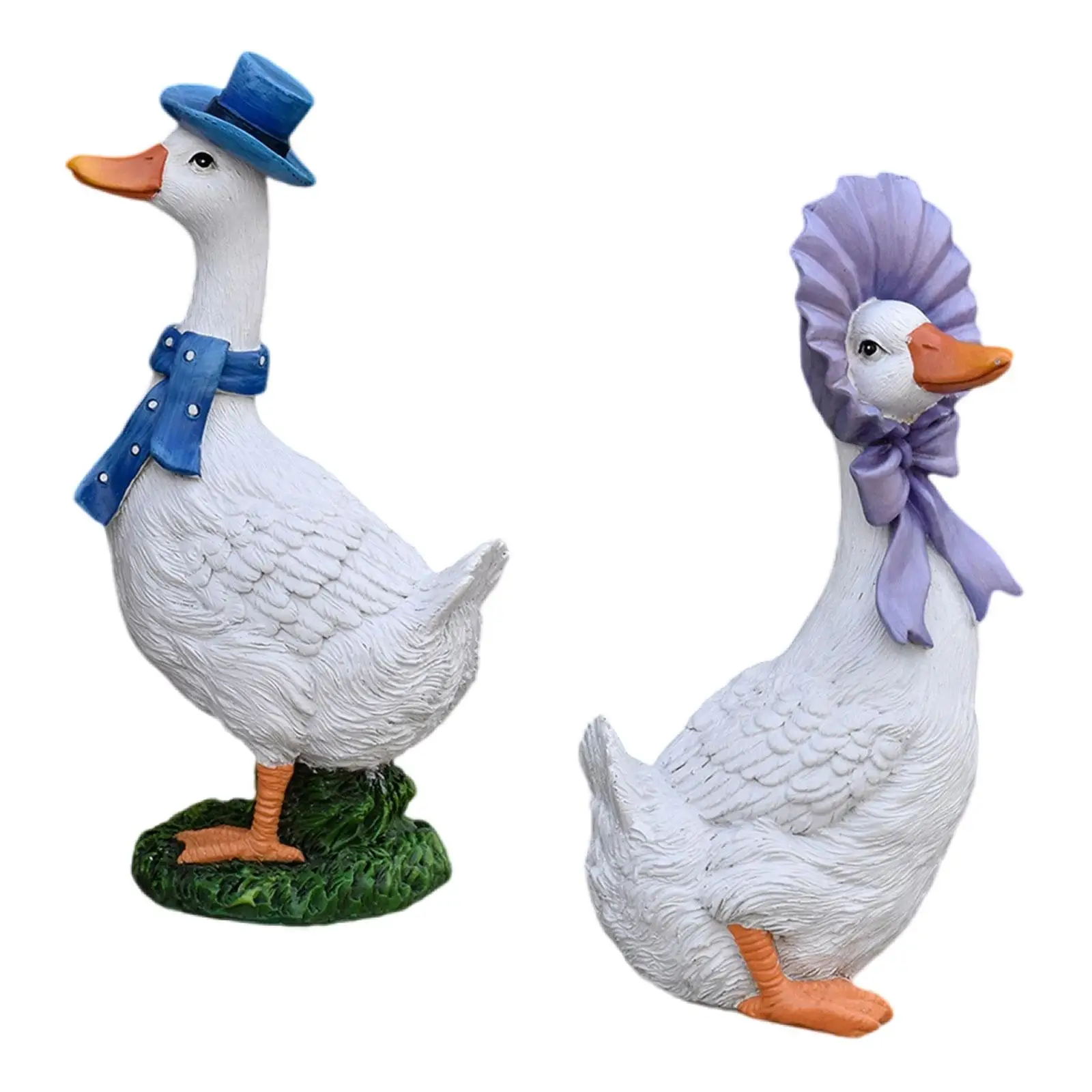 

2 фигурки уток: забавные креативные мультяшные скульптуры животных, украшения для дома, улицы, газона, патио, офиса