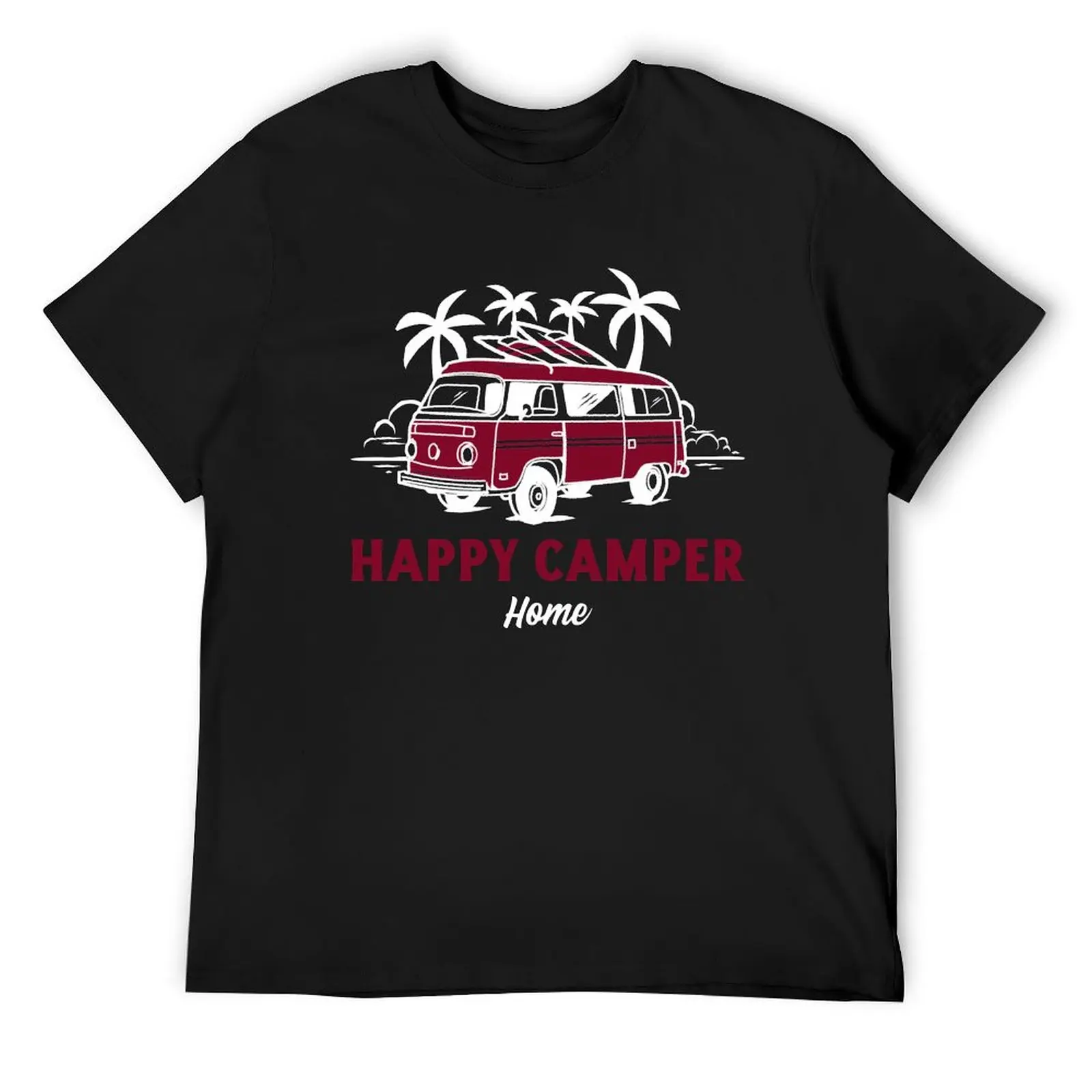 

Happy camper home T-Shirt korean fashion customs blanks sweat workout shirts for men