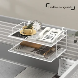 Office storage shelf Telephone storage shelf Workstation partition hanging storage shelf Multi-layer metal router shelf