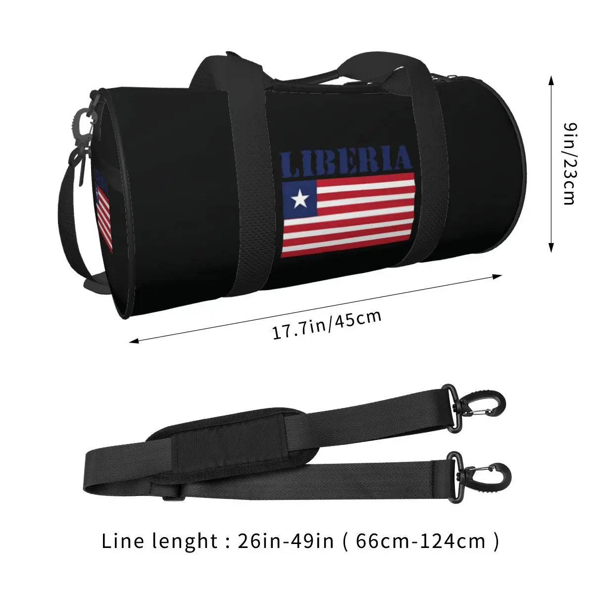 Liberia Sports Bags Luggage Gym Bag with Shoes Colorful Handbags Couple Custom Portable Fitness Bag