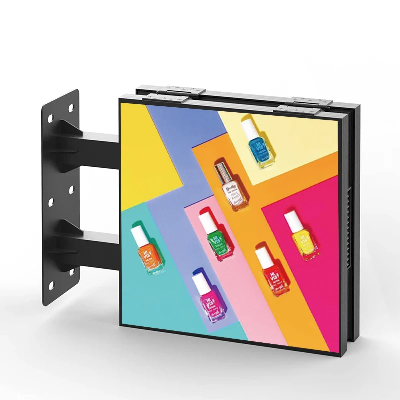 شاشة LED مثبتة على الحائط في الهواء الطلق P2.5 P4 نموذج ملصق رقمي عرض إعلاني الطوطم الحديث للمساحة الخارجية #1