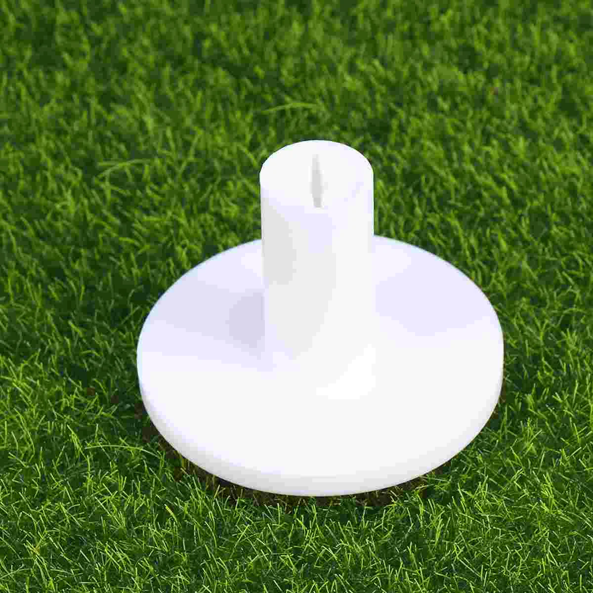 10 Pcs Rubber Tee Mat Tees for Practice Driving Range Mats Accessories Supplies (White)