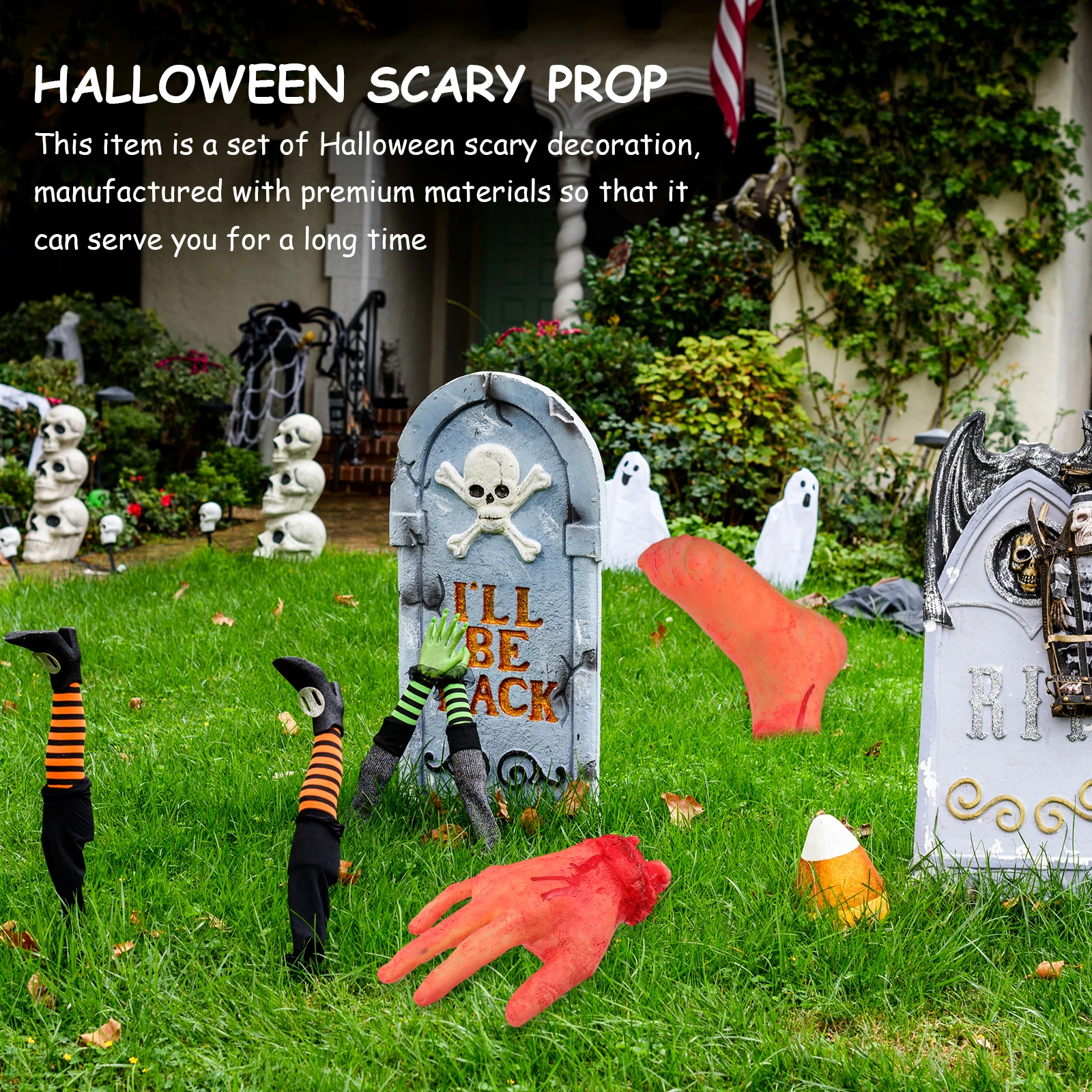 4 pçs mãos falsas cortadas adereços de halloween pés decoração sangrenta brincadeira de halloween brinquedos peças quebradas casa fantasma adereços de palco