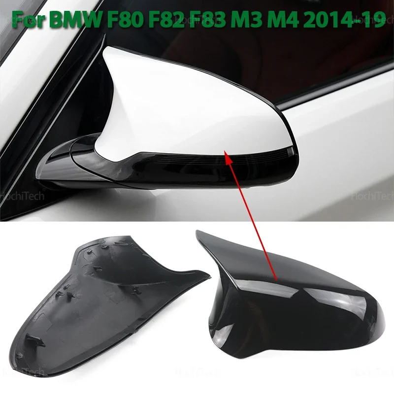 Glossy Black Mirror Cover Replacement Side Wing Mirror Caps For BMW F80 F82 F83 M3 M4 2014 2015 2016 2017 2018 2019 LHD only