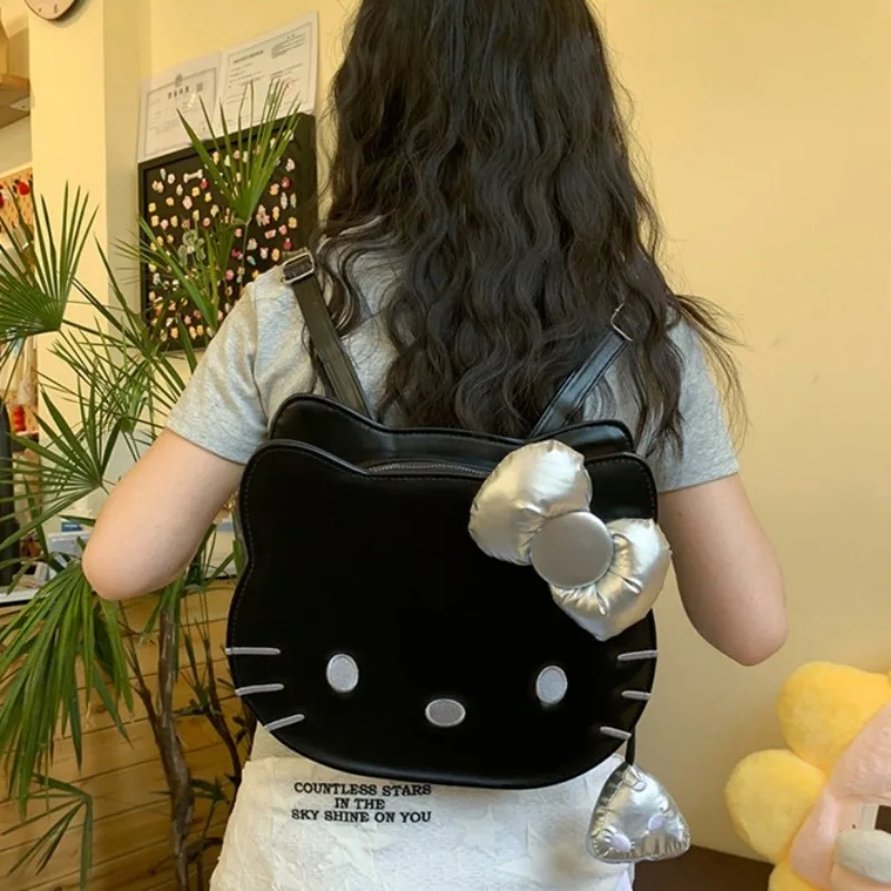 Anime Hello Kitty Bow Bag Fashion Cute Girl Handbag Sweet Cartoon Women Cross-body Tote Bag Coin Purse Organizer Kuromi Melody - view 3