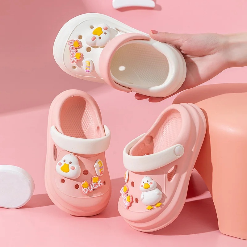 

Children's Cave Shoes Cute Cartoon Outside Wear EVA Sandals Slippers Cute Cartoon Outside Wear Soft Bottom Non-slip Beach Shoes