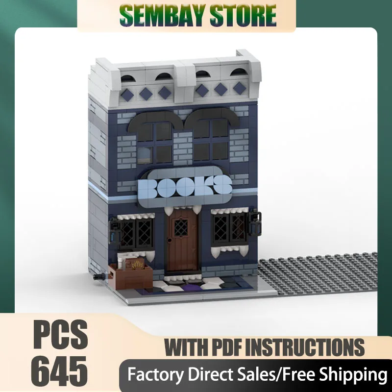 Productos de temporada, ladrillos de construcción Moc, librería Modular, bloques tecnológicos de pueblo de Halloween, juguetes DIY de Navidad, regalos de construcción