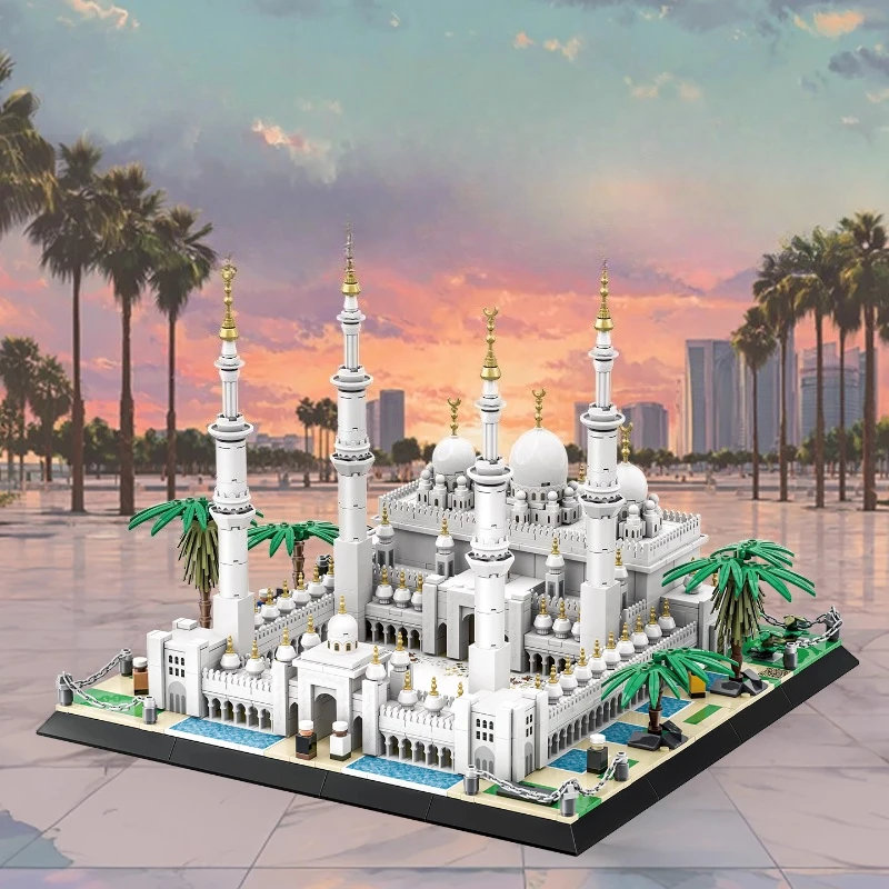 SEMBO Sheikh Zayed Grand Mosque Building Blocks Children's Creative Hand-assembled Small Particle Building Model Ornaments Toys