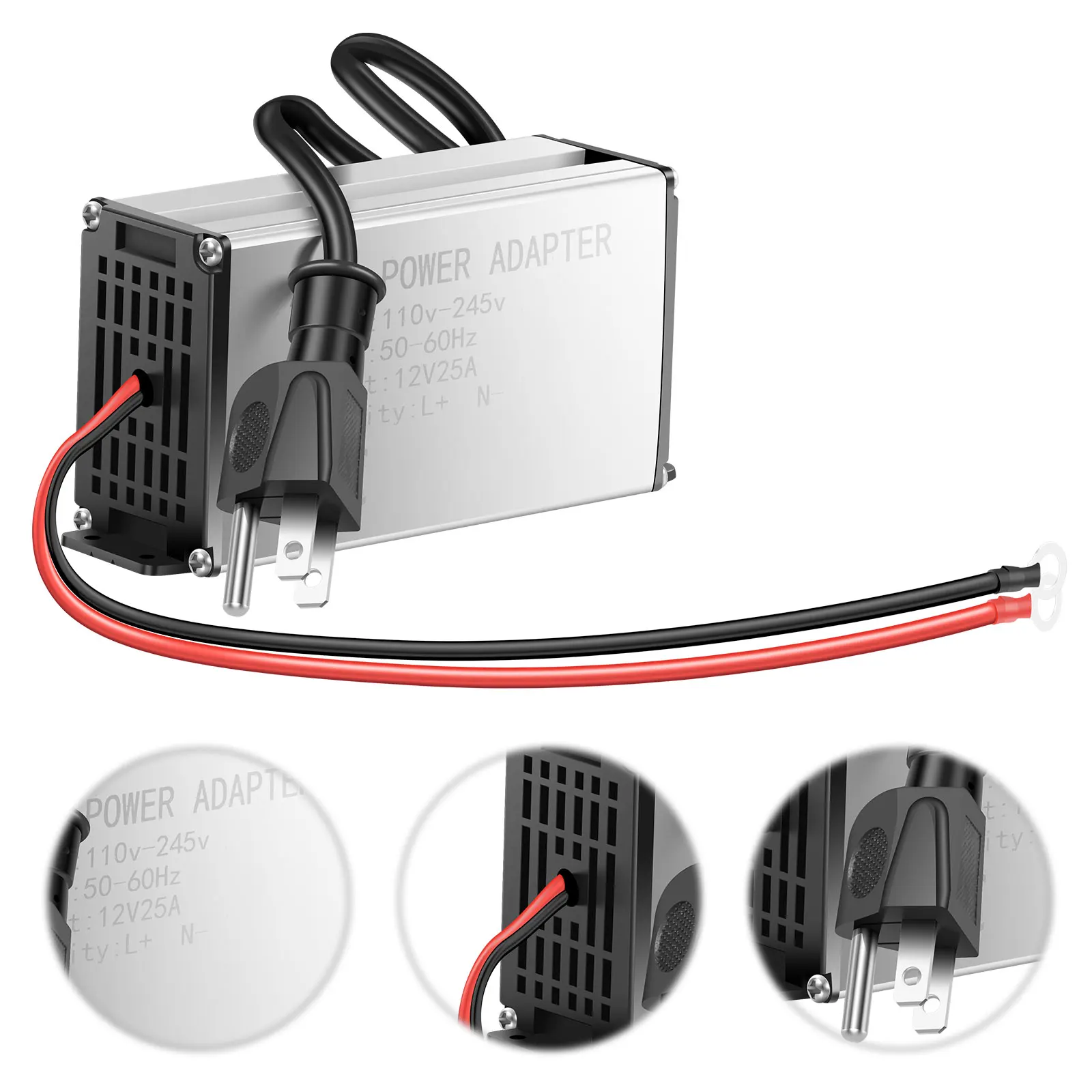 

Адаптер питания (преобразователь) с вилкой стандарта США, 245В в 12В, для дизельного воздушного отопителя 5кВт/8кВт, подходит для бытовых розеток