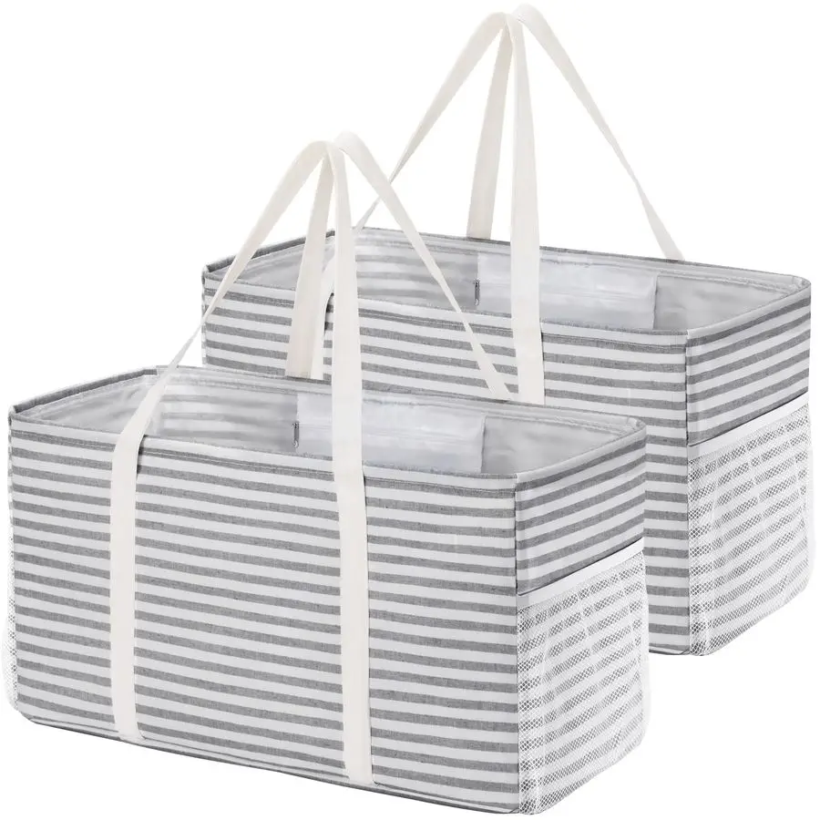 

Сумка-тоут очень большого размера, многоразовые хозяйственные сумки с металлическим каркасом и ручками, складные сумки для покупок с металлическим каркасом и ручками, стоящие на подставке, для хранения