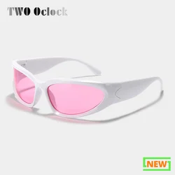 y2k Punk Sunglasses Women 2025 Designer Sport Eyewear Pink White Glasses Trending Products Shades for Women gafas de sol mujer