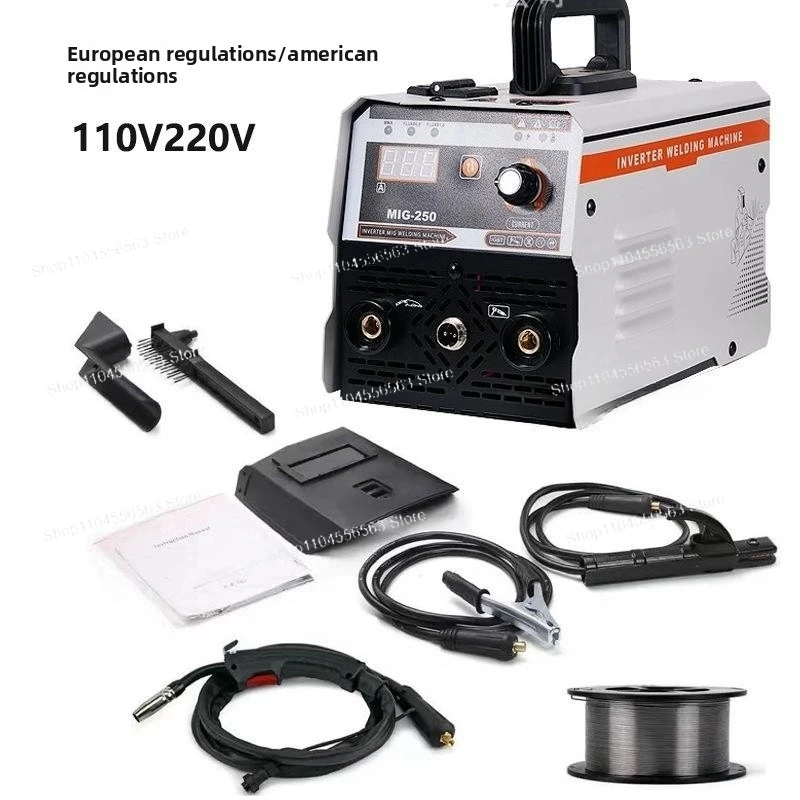 For Cross-Border & DIY: MIG-250 110V Multi-Process Welder - Gasless Flux Core, Portable for Auto Repair & Home Use