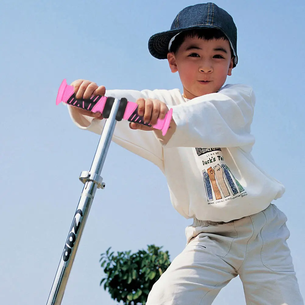 

1Pair Kids Bike Handlebar Grips Rubber Comfortable Impact Protection Anti Slip Grip Small Diameter Durable Rubber Grips