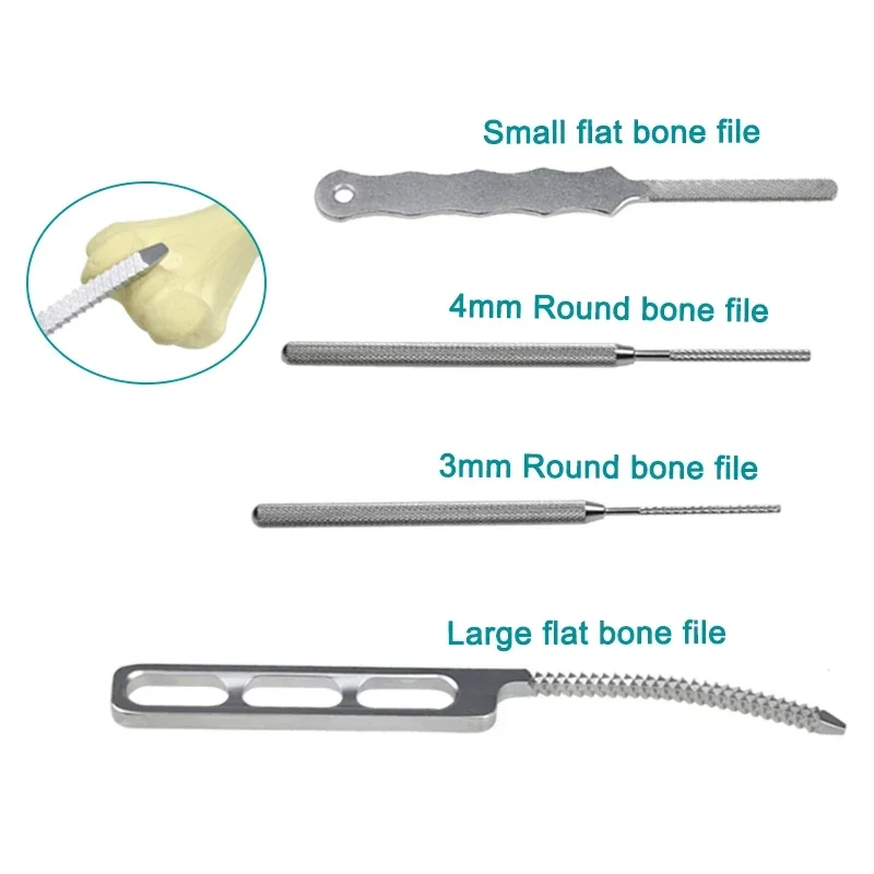 Stainless Steel Flat Bone File Bone Rasp Grinding Bone Orthopedic Surgery Instrument pet