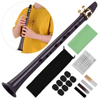 Mini saxofón de bolsillo ABS con llave en C, 11 agujeros, boquilla alta, ligadura, 4 piezas, lengüetas, 8 piezas, almohadillas dentales, paño de limpieza