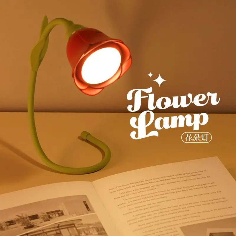 New Creative Sunflower Bedroom Flower Desk Lamp with Ins Style, Fresh Reading and Eye Protection for Girls