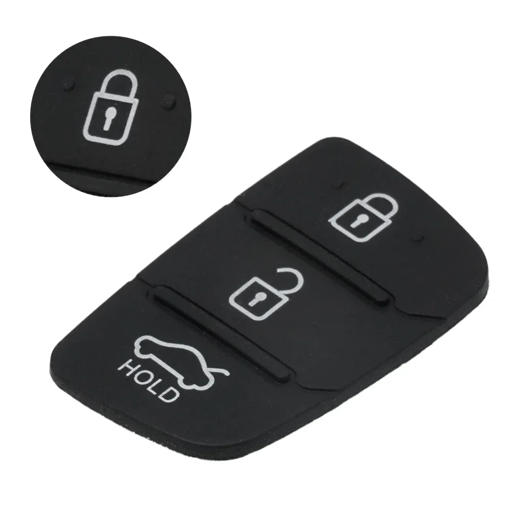 Car Rubber Pad Remote Key Cover Case 3 Button Fob Shell Parts For Hyundai Creta I20 I40 Tucson Elantra IX35/IX45 Car Accessories