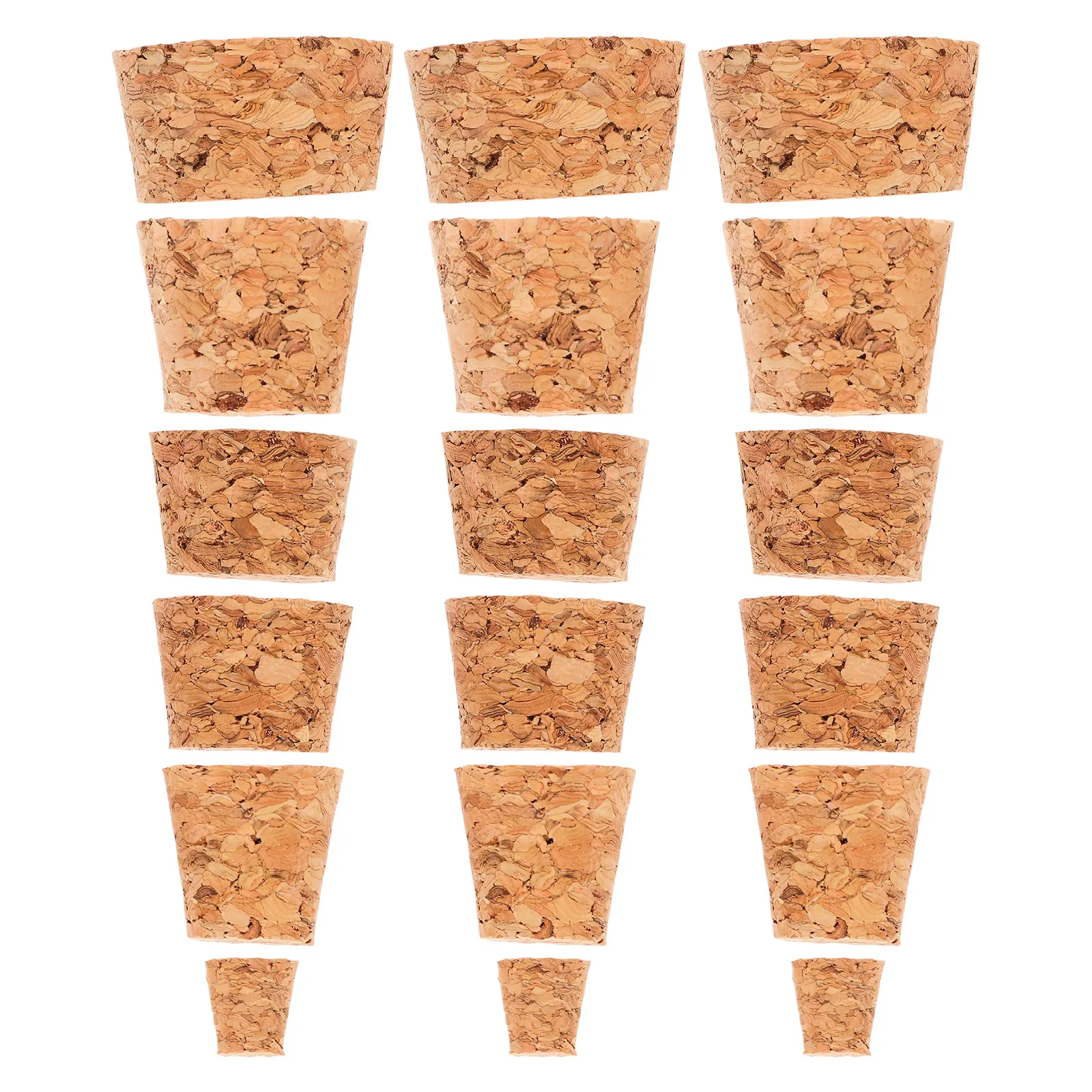 

1 set Wood Bottle Corks Assorted Sizes Cone Shaped Stoppers for Craft Jars Bottles Corks Set Wooden Stoppers