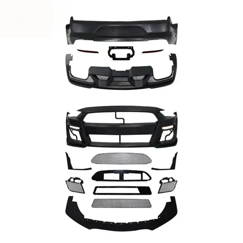 High Quality New Style Body Kit Fit for Mustang 2018‑2021 Bolt-On Upgrade Front Rear Bumpers Diffuser Exterior Accessories