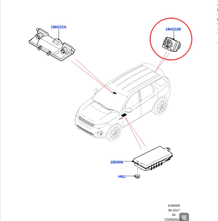FOR LAND ROVER DISCOVERY SPORT L550 Rear Parking Aid Camera LR083805 HK72 19G590 BF/BD