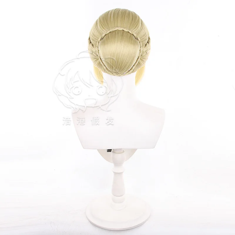 Evelyn Chevalier Cosplay Pruik Zenless Zone Zero Karakter Pruiken Vrouw Licht Goud Weave Bundels Haar Halloween Kostuum Accessoires