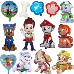 1pcs Paw Patrol Cartoon Dog Balloon Ryder Chase Skye Everest Aluminum Film Balloon Toys Children's Birthday Party Decoration