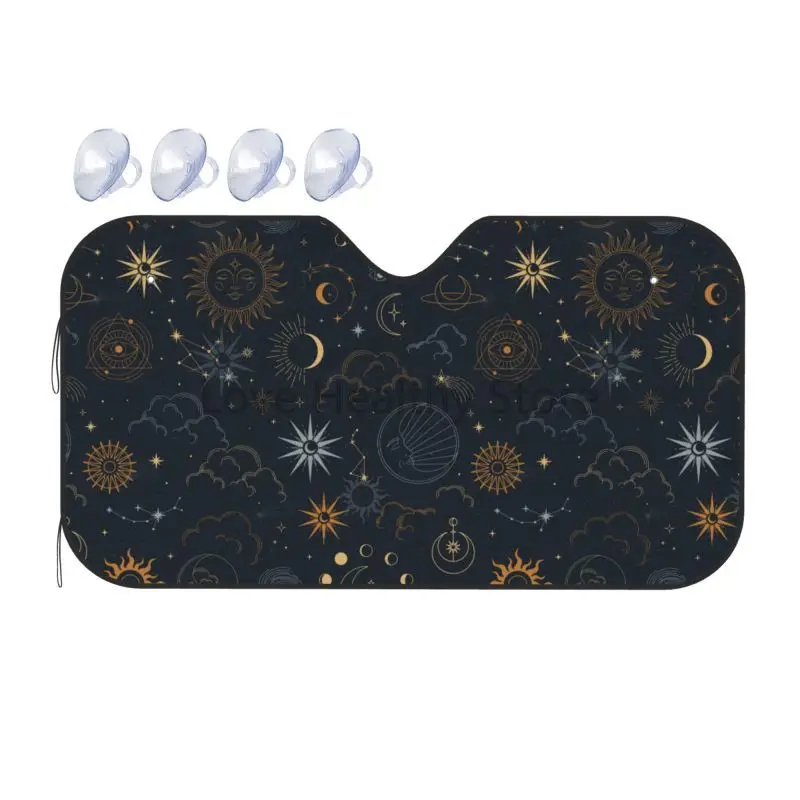 

Magic Constellations Sun Moon Star Astrology Car Front Windshield Sunshade Auto Sunshade Blocks Uv Rays Sun Visor Protector