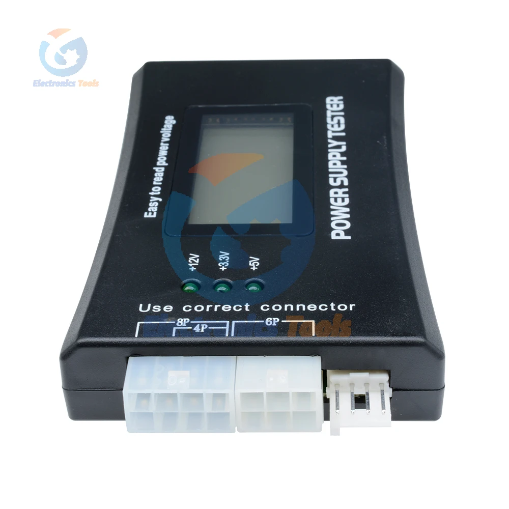 Computer PC Power Supply Tester ATX/ITX/BTX Connectors LCD Screen Voltage Display Power Supply Quick Diagnosis Tester Tool
