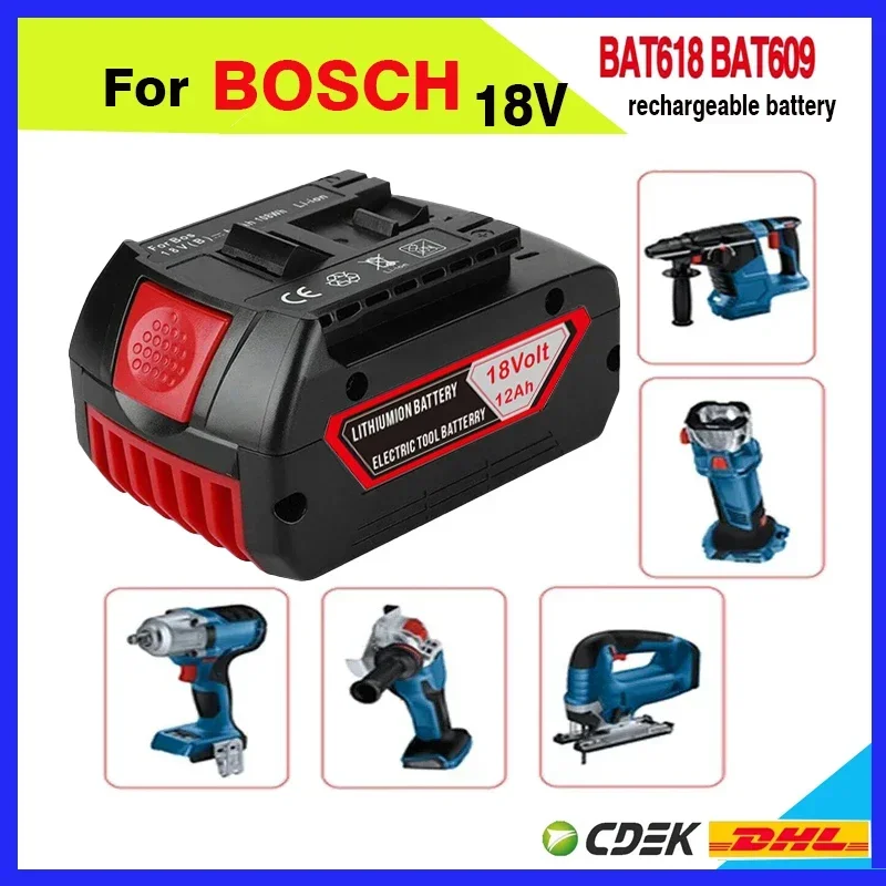 100% For BOSCH 18V 10Ah LITHIUM-ION BATTERY GBA  18V Professional GBA GSR GSB BAT618 BAT609 w/Fuel Guage