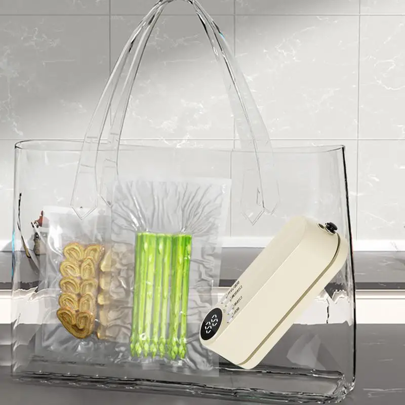 Portable USB charging vacuum sealer 7.4V 1200 mAh Food Storage Sealing Machine Compact Sealing Machine for Snacks Fruit