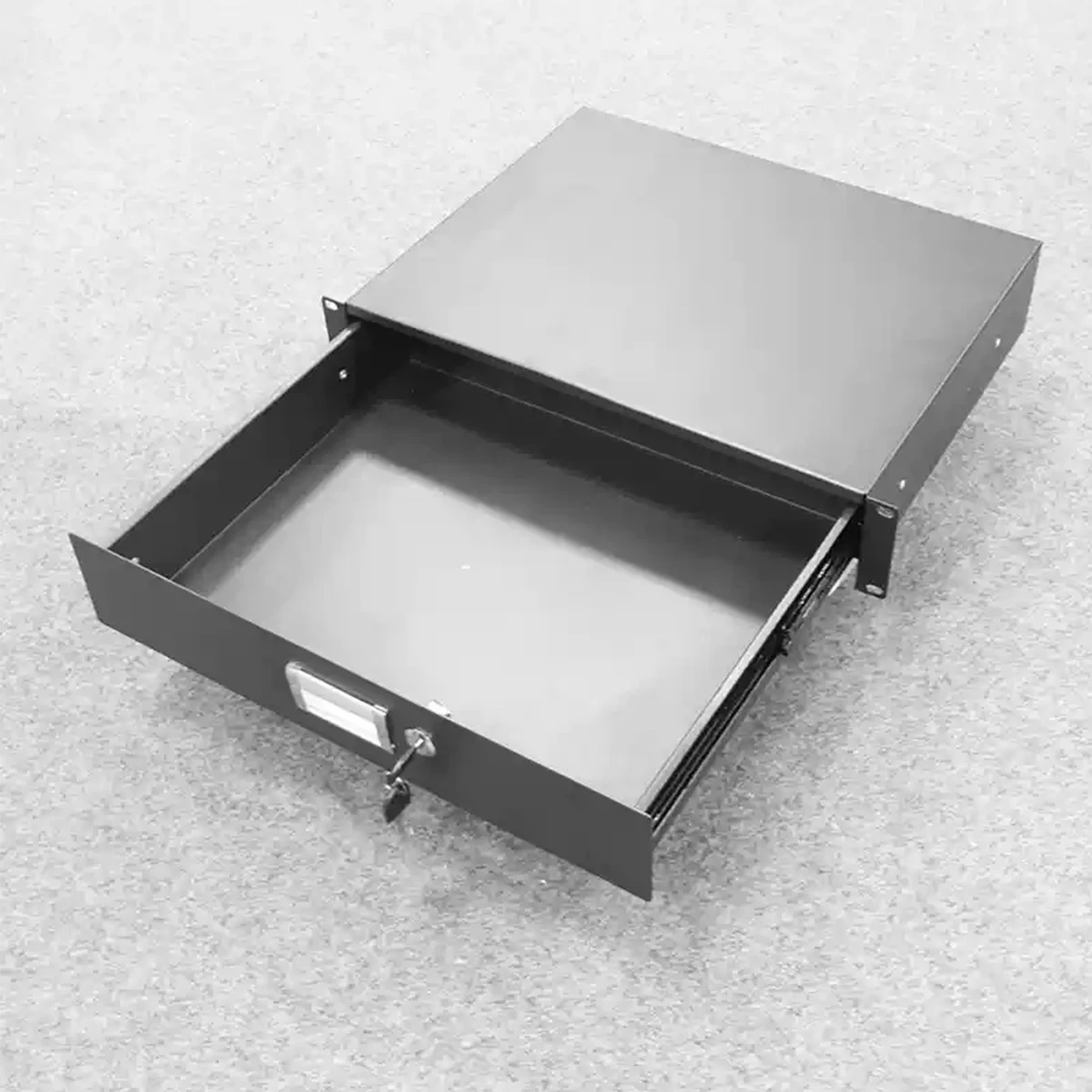 2U 3U ไมโครโฟนกล่องเก็บกันกระแทก Flycase พร้อมล็อคเหมาะกับ 19 ''ตู้เซิร์ฟเวอร์อลูมิเนียมไม้หรือโลหะทั้งหมดลิ้นชัก