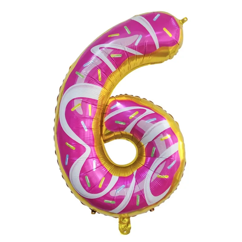 Disney 32 inch digital ice cream donut chocolate aluminum film balloon children\'s birthday decoration