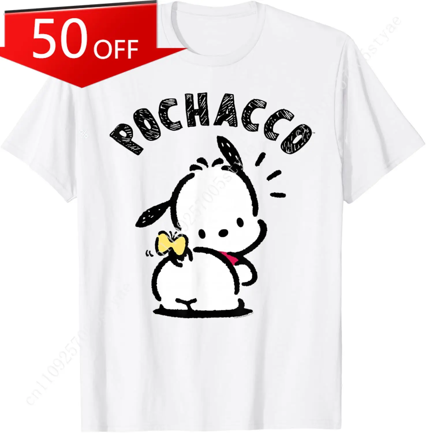 

Sanrio Pochacco Backside Logo Tee Shirt T-Shirt