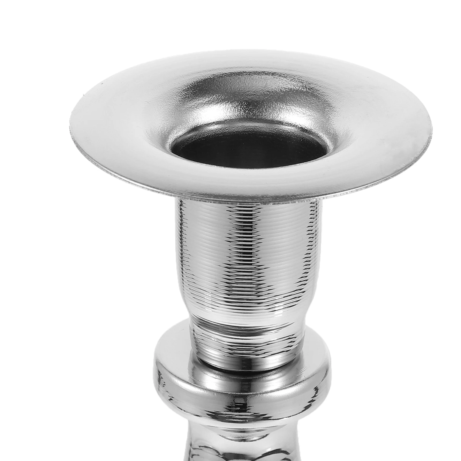 

Wedding Decor Holders Taper Decorative Candlestick Wrought Iron Centerpieces Silver Base